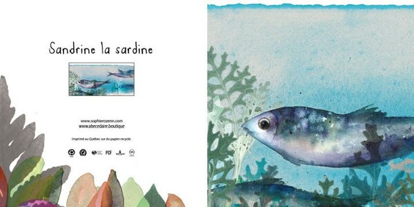 Maxou & Bizou Carte fête - Sandrine la sardine 754083370306