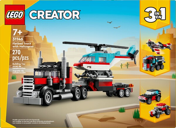 LEGO LEGO 31146 Le camion remorque avec hélicoptère 673419386838