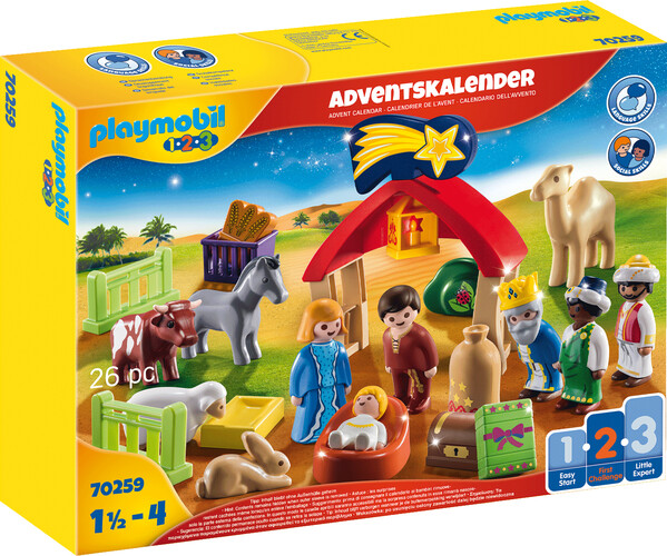 Playmobil Playmobil 70259 Calendrier de l'Avent 1.2.3. - Animaux et mangeoire (août 2021) 4008789702593