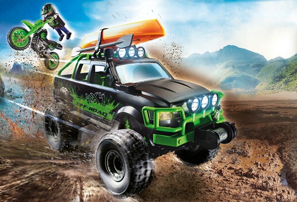 Playmobil Playmobil 70460 Camion 4x4 Off-road et motocyclette guerrier de fin de semaine 4008789704603
