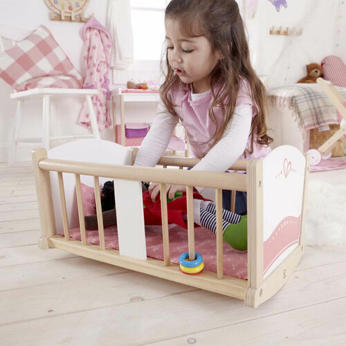 Hape Berceau à bascule pour poupée bébé en bois (sans poupée) 6943478006249