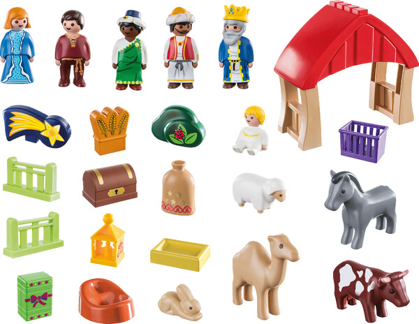 Playmobil Playmobil 70259 Calendrier de l'Avent 1.2.3. - Animaux et mangeoire (août 2021) 4008789702593