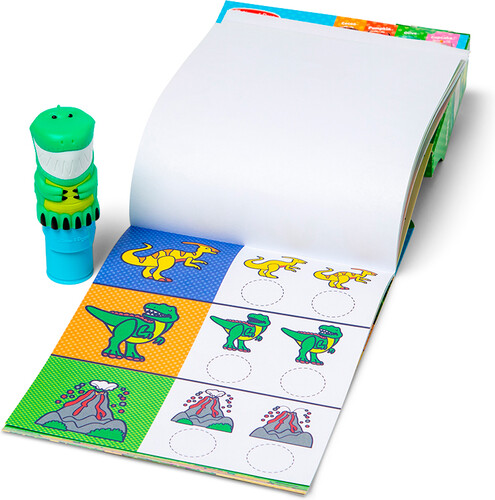 Melissa & Doug sticker wow - bloc d'activités et estampeuse à autocollants - dinosaure 681147000216