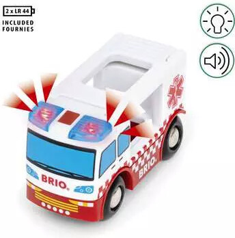 Brio Train Brio Train en bois Camion Ambulance Son et Lumiere 36035 7312350360356