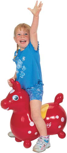 Cheval Sauteur Gonflable Pour Enfants 2-6 Ans - Taille 56 Cm, Cornes Pour Tenir, Matériau Sûr, Pour Intérieur/extérieur