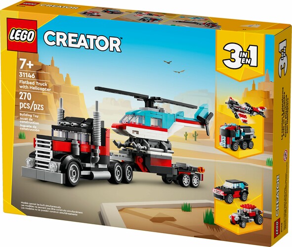 LEGO LEGO 31146 Le camion remorque avec hélicoptère 673419386838
