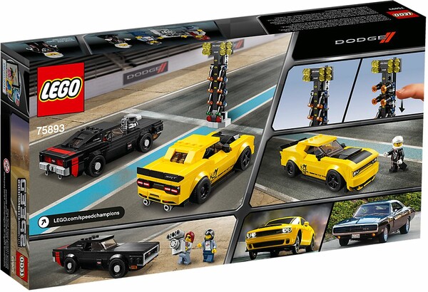 LEGO LEGO 75893 Speed Champions Dodge Challenger SRT Demon 2018 et Dodge Charger R/T 1970 673419304535