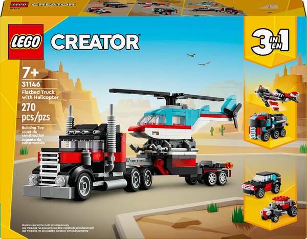 LEGO LEGO 31146 Le camion remorque avec hélicoptère 673419386838