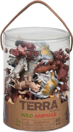 Terra Terra Animaux sauvages en tube, 60 animaux 2" 062243280571