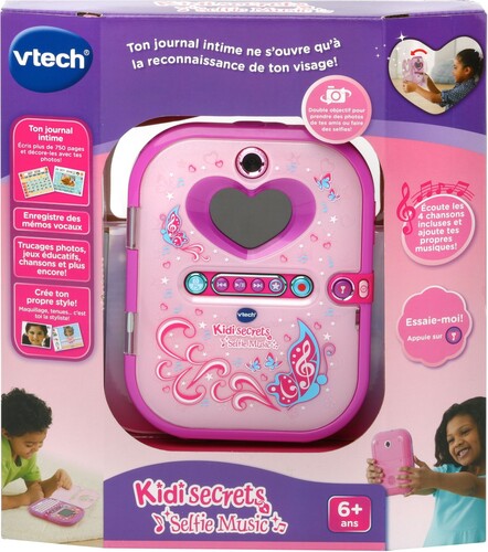 VTech - KidiSecrets Selfie Music Rose, Journal Intime Électronique