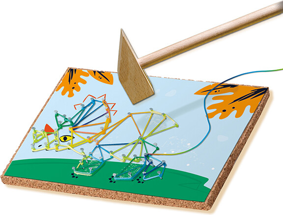 SES creative Dinosaures à la ficelle avec marteau 8710341149574