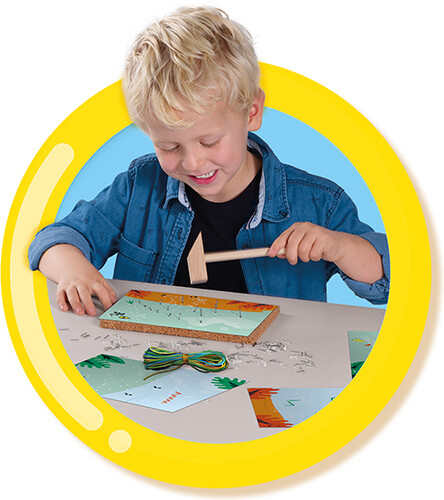 SES creative Dinosaures à la ficelle avec marteau 8710341149574