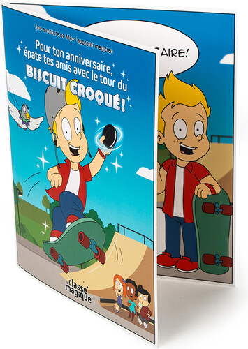 La Classe magique Carte Souhaits Magique Le biscuit croqué (Skatepark) (skateboard) 061272193357