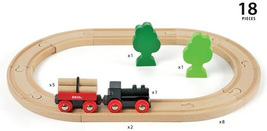 Brio Train Brio Train en bois ensemble Classic Petit circuit en forêt 33042 7312350330427