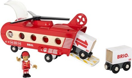 Brio Train Brio Train en bois Hélicoptère cargo 33886 7312350338867