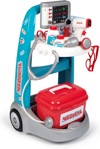 Smoby Chariot médical électronique avec 16 accessoires 3032163402077