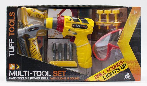 Lanard Toys Tuff Tools perceuse avec 8 sons et accessoires 048242510055