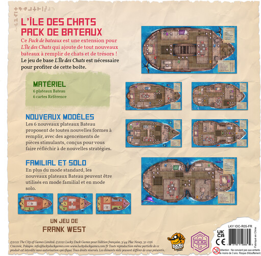 Lucky Duck Games L'Île des chats (fr) ext Pack de bateaux 787790598695