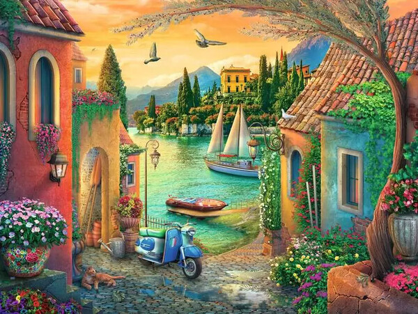 Ravensburger casse-tête Casse-tête 750 Large Vues de villas européennes 4005555015161