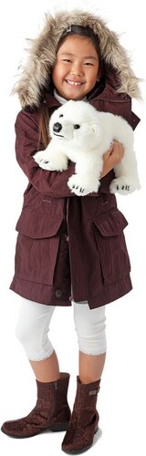 Folkmanis Marionnette à main Ours polaire, ourson 14x8x7", peluche 638348030412