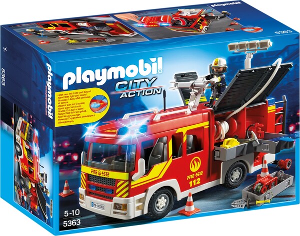 Playmobil Playmobil 5363 Fourgon de pompier avec sirène et gyrophare (juin 2015) 4008789053633