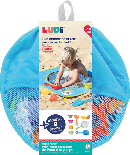LUDI Piscine pop-up avec 9 accessoires 3550839922020