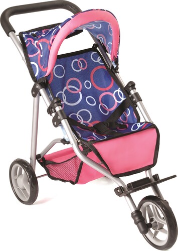 Melogo Toys Poussette 3 roues rose de poupée jusqu'à 18" 057359887301