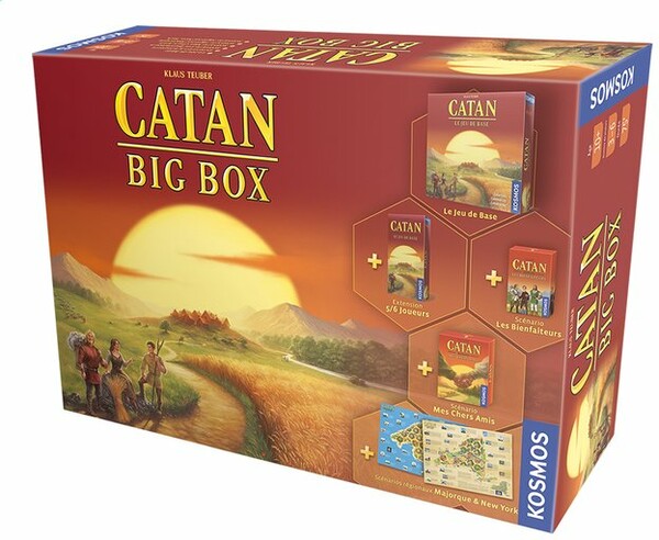 KOSMOS Catan (fr) base Big Box, jeu de base + extensions 5/6 joueurs + 4 scénarios 8435407632349