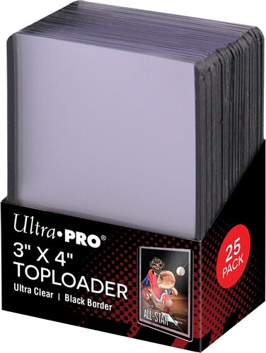 Ultra PRO Protecteurs de cartes rigides toploader 3x4 border black 25ct 074427811587