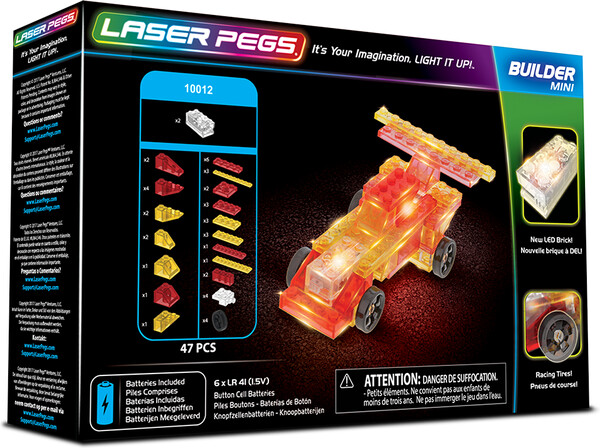 Laser Pegs - briques illuminées Laser Pegs mini voiture de course (briques illuminées) 810690020239