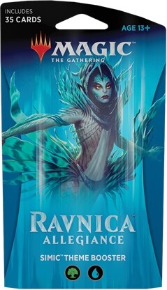 Wizards of the Coast MTG Ravnica Allegiance Themed Booster Simic (Bleu et Vert) *
