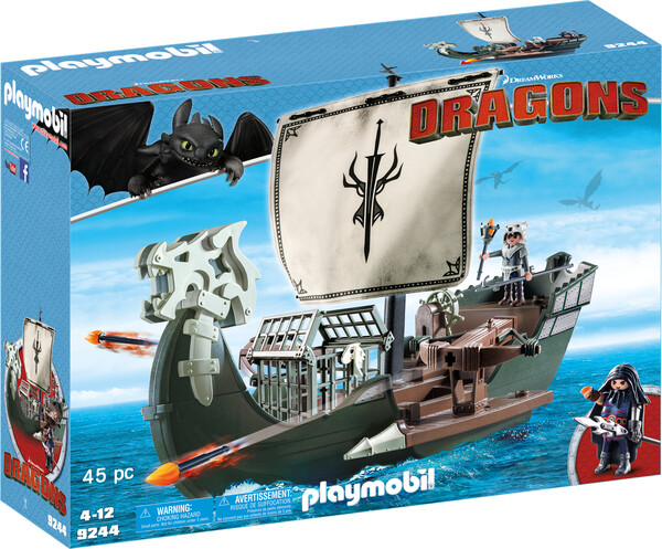 Playmobil Playmobil 9244 Dragons Drago et vaisseau d'attaque 4008789092441