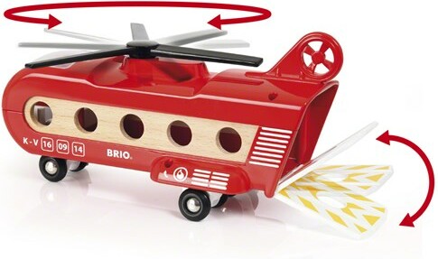Brio Train Brio Train en bois Hélicoptère cargo 33886 7312350338867