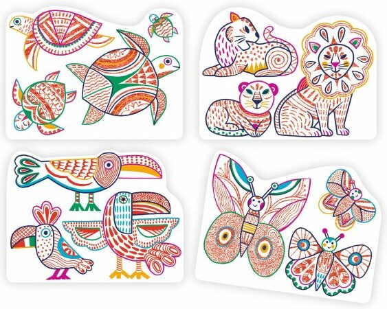 Djeco Coloriage familles sauvages 3070900000667