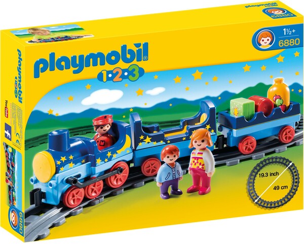 Playmobil Playmobil 6880 1.2.3 Train étoilé avec passagers et rails 4008789068804