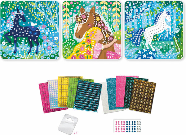 Sycomore stick'n fun - petit modèle 3 mosaïques - chevaux 3517130009836
