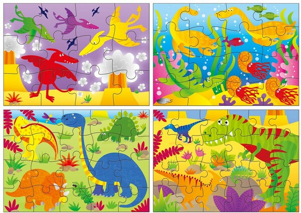 Galt Toys Casse-tête progressif 12-16-20-24 dinosaures 5011979576767