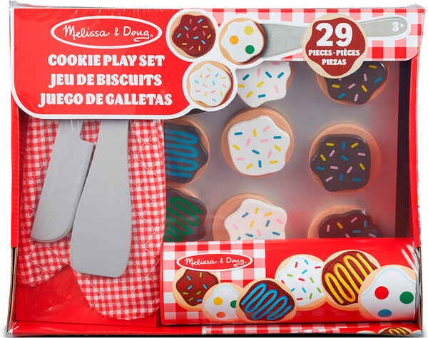 Melissa & Doug aliments en bois - ensemble de jeu de biscuit 000772040747