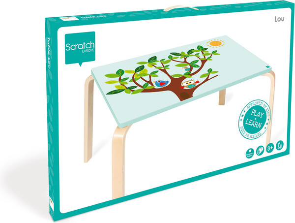 Scratch Table en bois pour enfant hibou 70x50cm 5414561823230