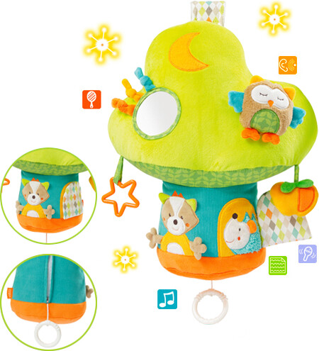Fehn Peluche musicale activités Arbre avec LED 4001998071078