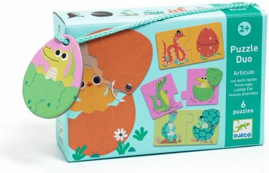 Djeco Casse-tête Puzzle Duo / Articulo Les oeufs rigolos 3070900081932