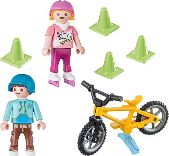 Playmobil Playmobil 70061 Enfants avec vélo et rollers 4008789700612