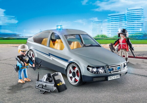 Playmobil Playmobil 9361 Voiture banalisée avec policiers en civil 4008789093615