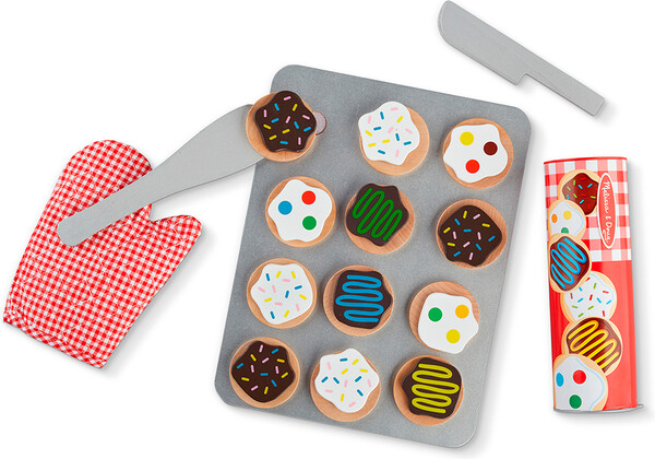 Melissa & Doug aliments en bois - ensemble de jeu de biscuit 000772040747