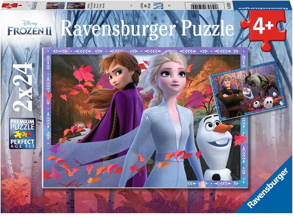 Ravensburger Casse-tête 24x2 Vers des contrées glacée, La Reine des neiges 2 (Frozen 2) 4005556050109