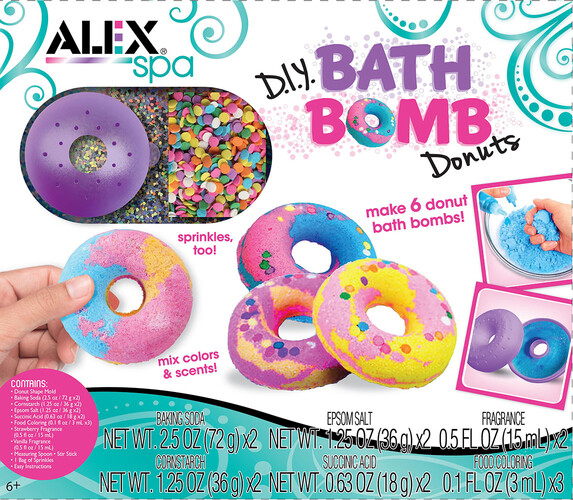 Alex Toys Fabrique des boules de bain en forme de beigne (DIY Bath Bomb Donuts) 731346004079