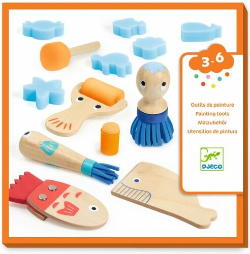 Djeco Curieux outils pour peindre (fr/en) 3070900090149