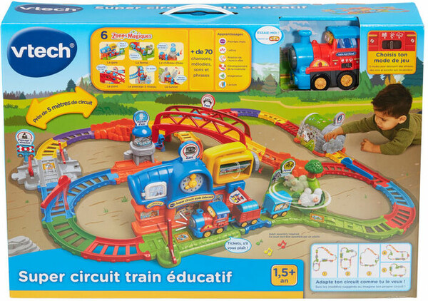 VTech VTech prescolaire Super circuit train éducatif + Adam train marchand (fr) 3417765835063