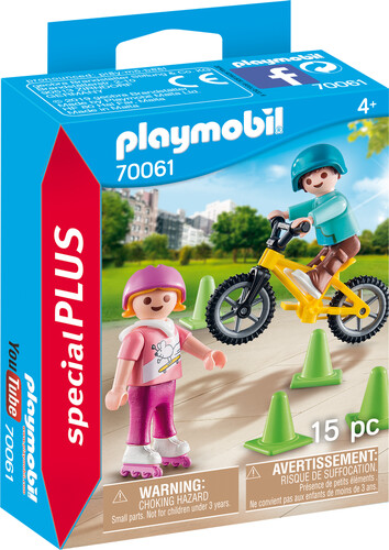 Playmobil Playmobil 70061 Enfants avec vélo et rollers 4008789700612