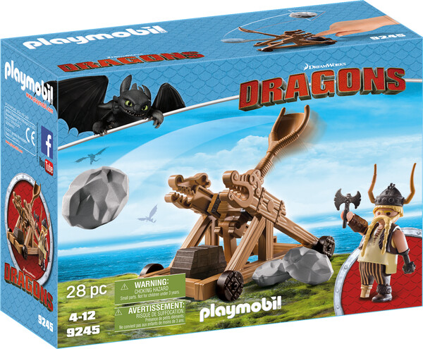Playmobil Playmobil 9245 Dragons Gueulfor avec catapulte 4008789092458